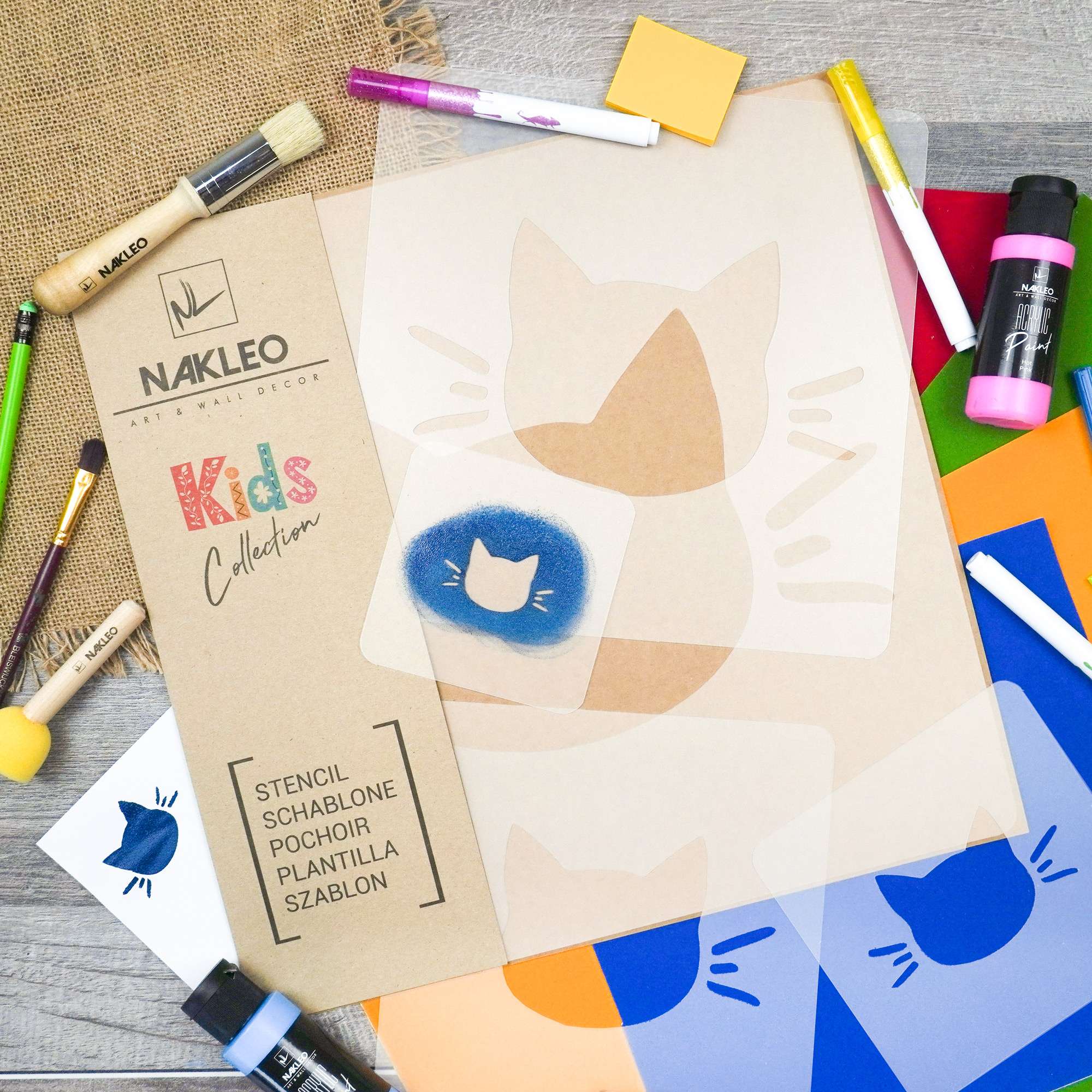 KIDS Herbruikbare Plastic Sjabloon Stencils (5 stuks) // KAT #1 KIDS Herbruikbare Plastic Sjabloon Stencils (5 stuks) // KAT #1