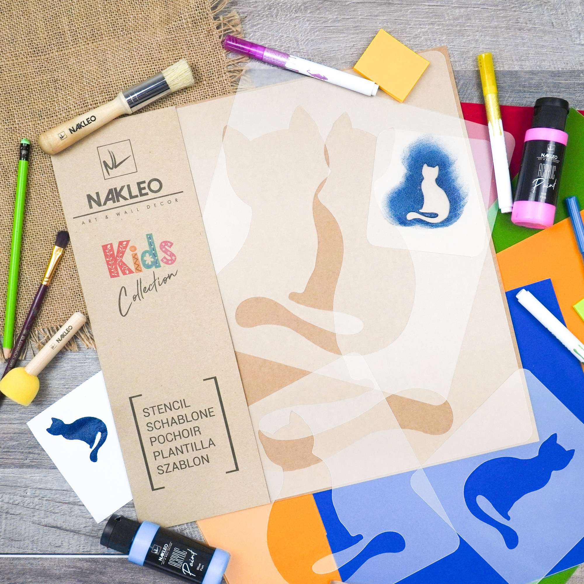 KIDS Herbruikbare Plastic Sjabloon Stencils (5 stuks) // KAT #2 KIDS Herbruikbare Plastic Sjabloon Stencils (5 stuks) // KAT #2