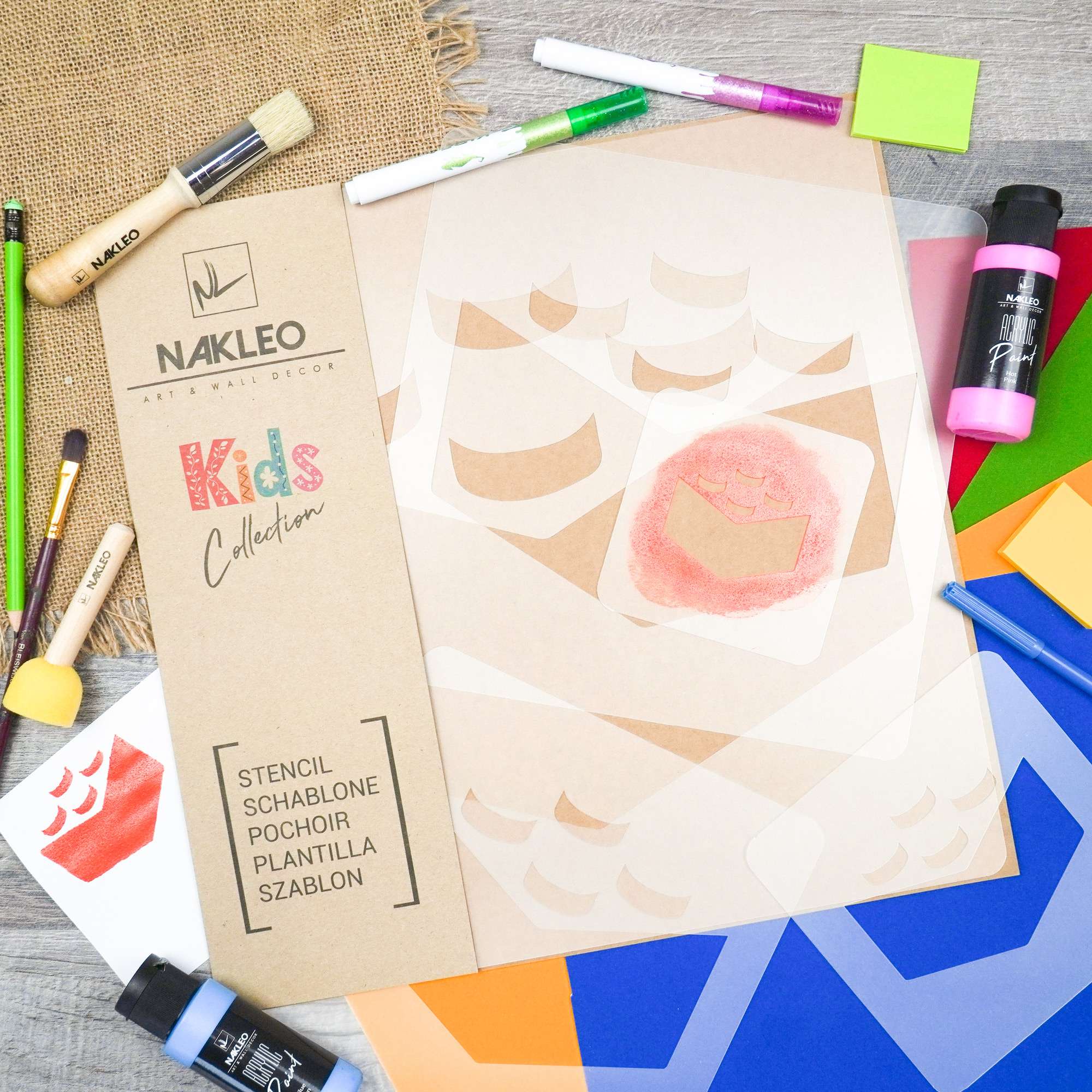 KIDS Herbruikbare Plastic Sjabloon Stencils (5 stuks) // BOUWSTEEN #1 KIDS Herbruikbare Plastic Sjabloon Stencils (5 stuks) // BOUWSTEEN #1