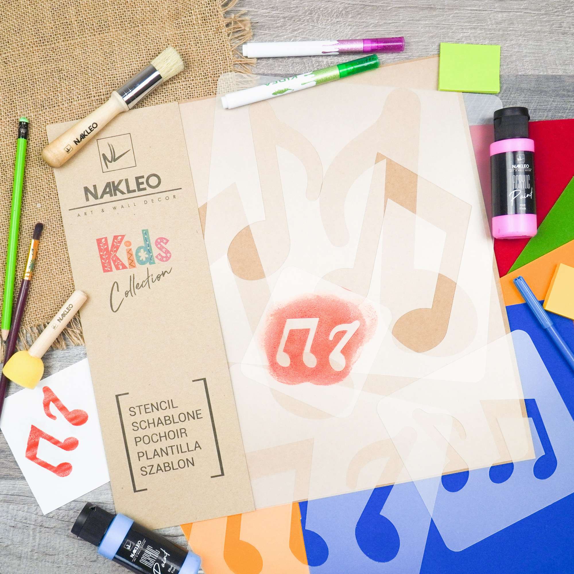 KIDS Herbruikbare Plastic Sjabloon Stencils (5 stuks) // OPMERKING KIDS Herbruikbare Plastic Sjabloon Stencils (5 stuks) // OPMERKING