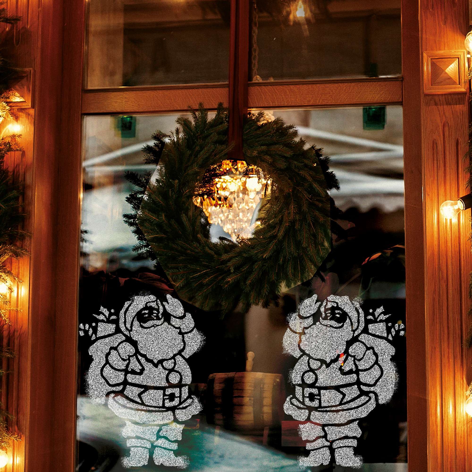 Reusable Plastic Window Christmas Stencil for Artificial Snow // SANTA CLAUS Reusable Plastic Window Christmas Stencil for Artificial Snow // SANTA CLAUS