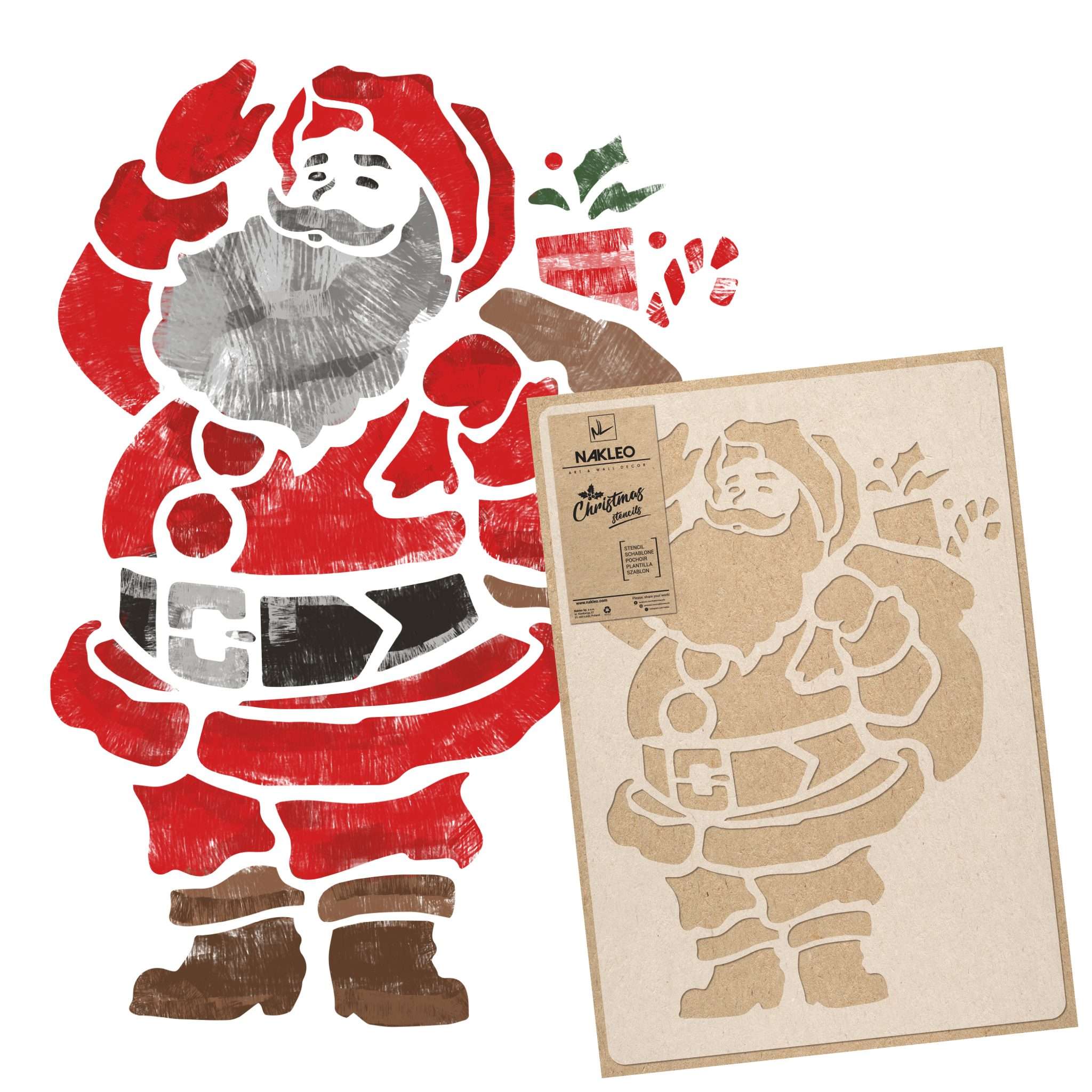 Reusable Plastic Window Christmas Stencil for Artificial Snow // SANTA CLAUS Reusable Plastic Window Christmas Stencil for Artificial Snow // SANTA CLAUS