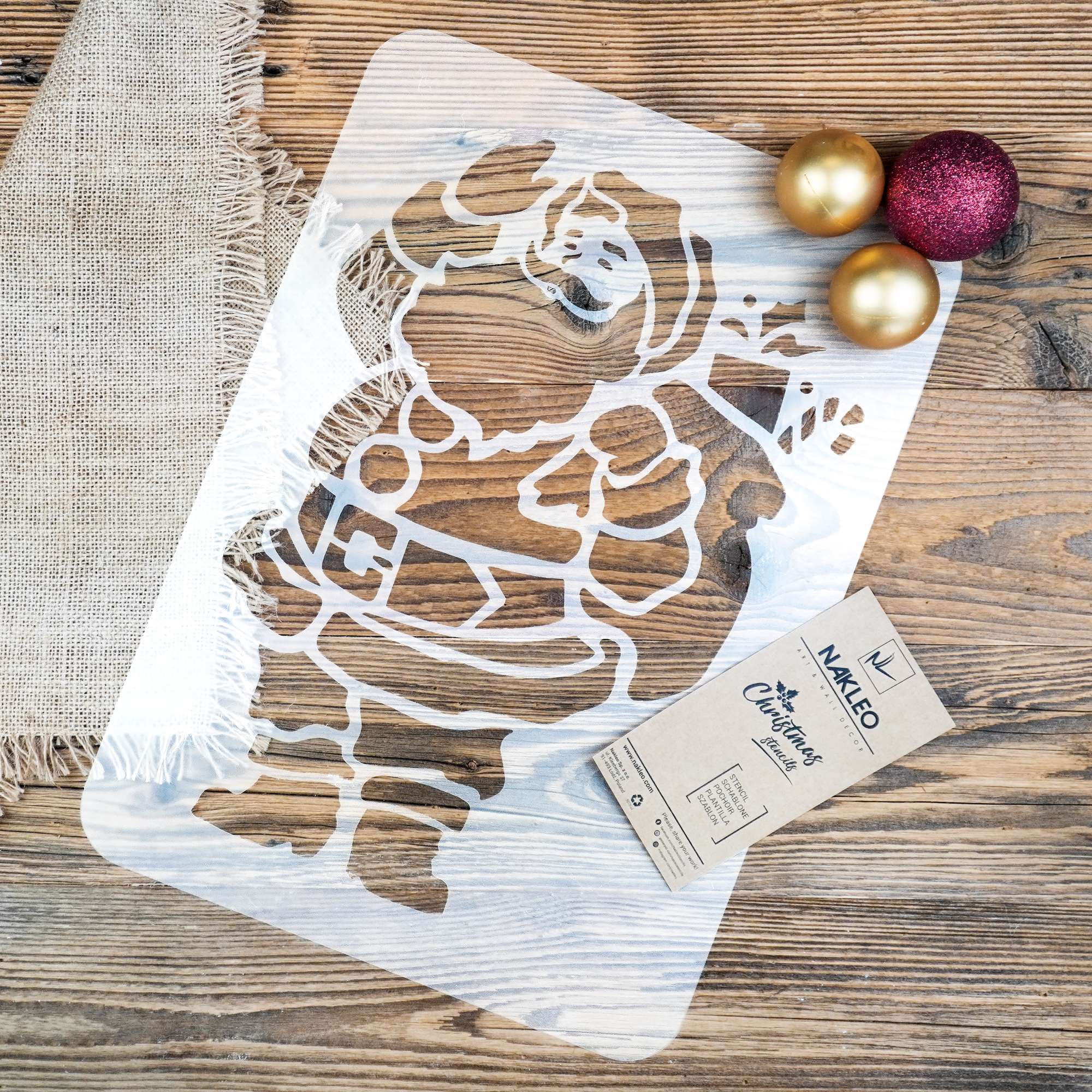 Reusable Plastic Window Christmas Stencil for Artificial Snow // SANTA CLAUS Reusable Plastic Window Christmas Stencil for Artificial Snow // SANTA CLAUS