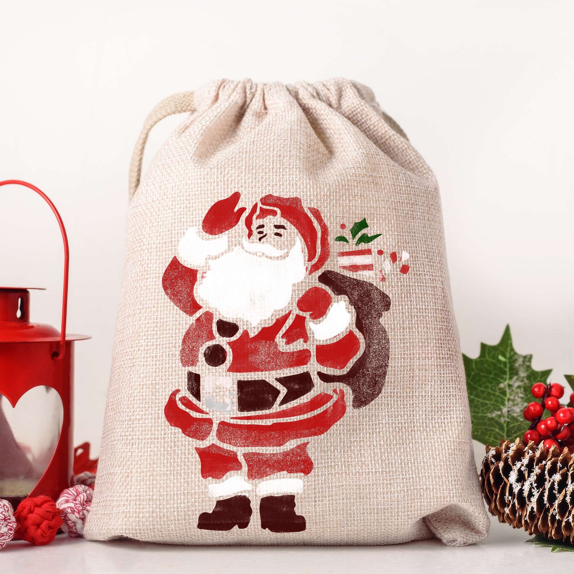 Reusable Plastic Window Christmas Stencil for Artificial Snow // SANTA CLAUS Reusable Plastic Window Christmas Stencil for Artificial Snow // SANTA CLAUS