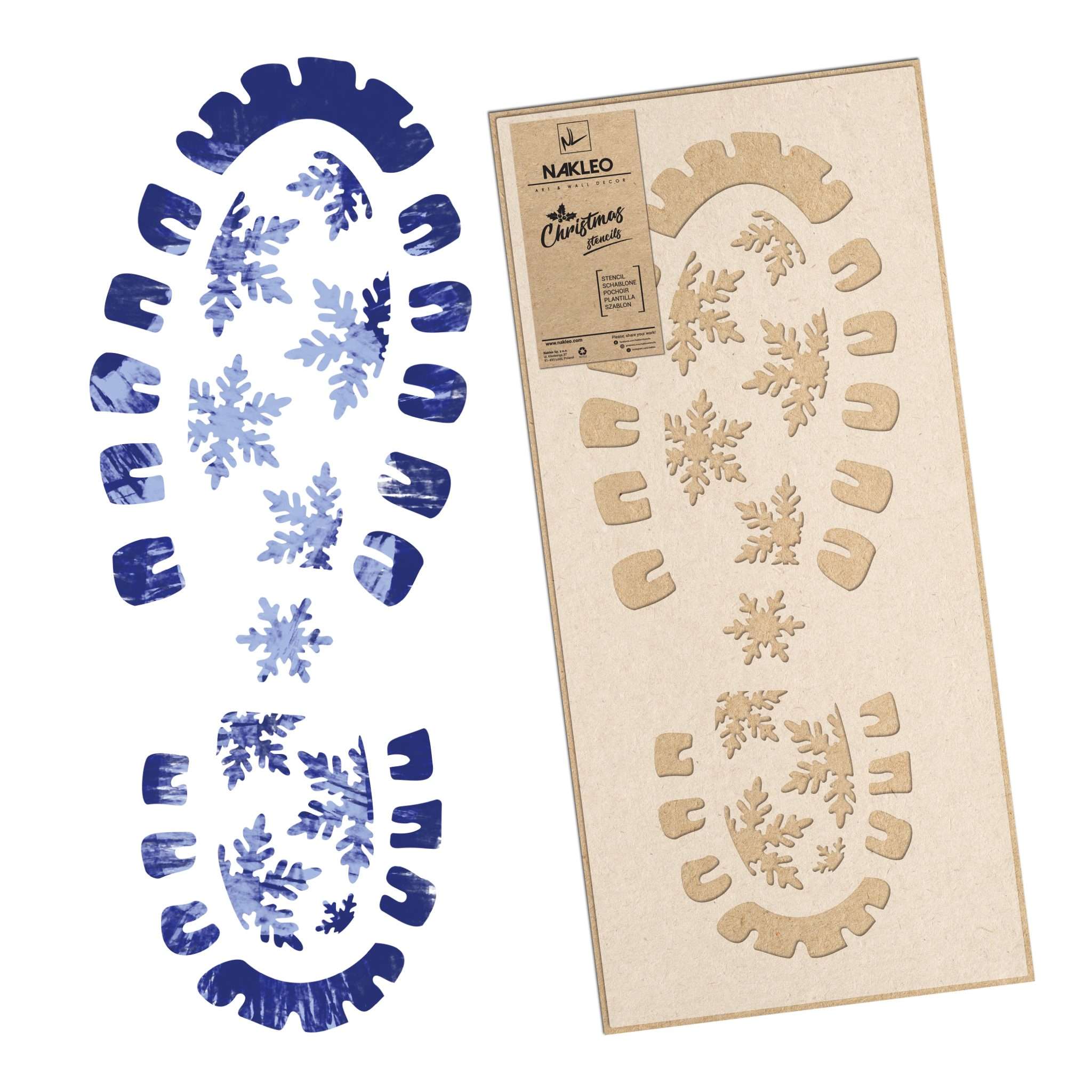 Plastic Reusable Window Christmas Stencil for Artificial Snow // SANTA'S FOOTSTEPS Plastic Reusable Window Christmas Stencil for Artificial Snow // SANTA'S FOOTSTEPS