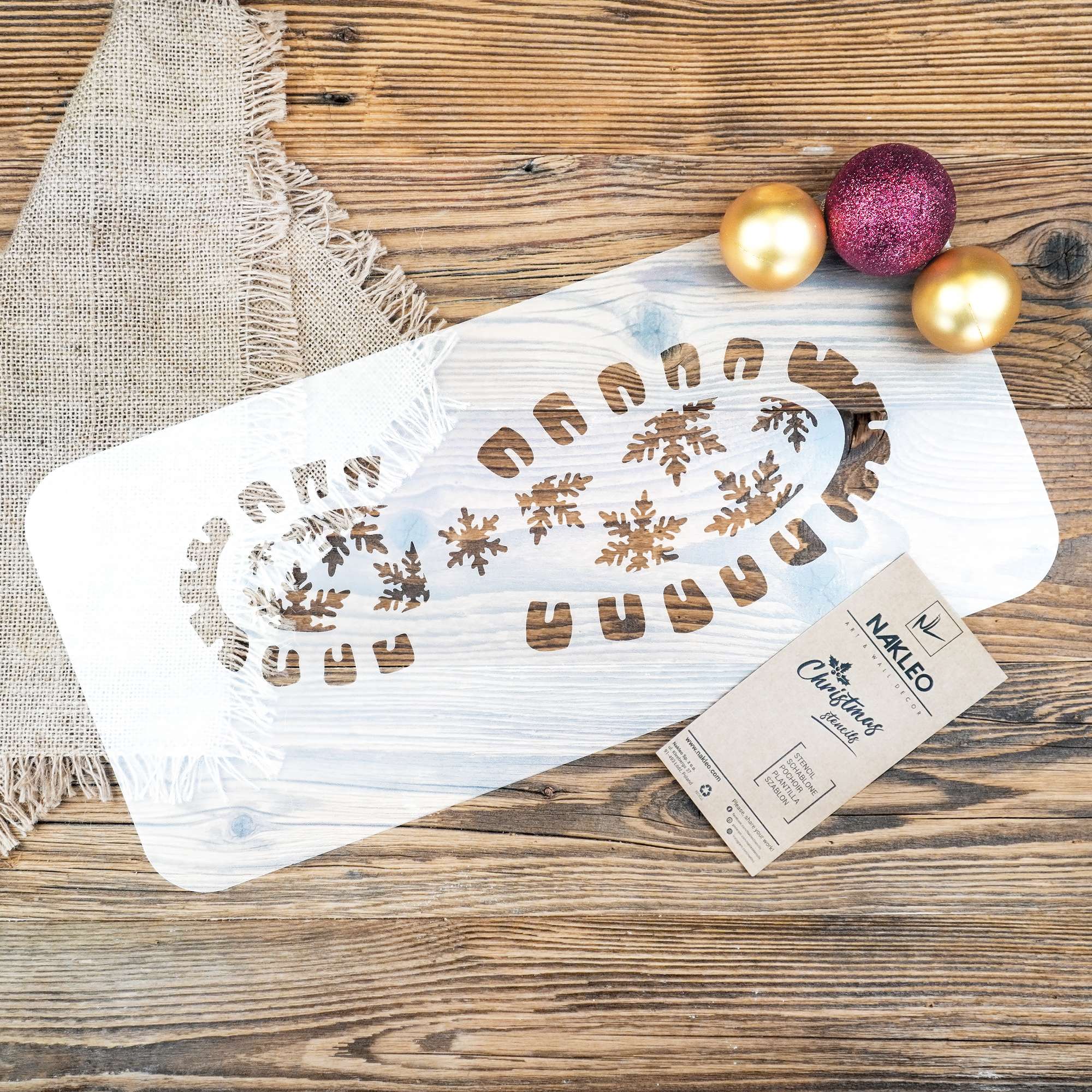 Plastic Reusable Window Christmas Stencil for Artificial Snow // SANTA'S FOOTSTEPS Plastic Reusable Window Christmas Stencil for Artificial Snow // SANTA'S FOOTSTEPS