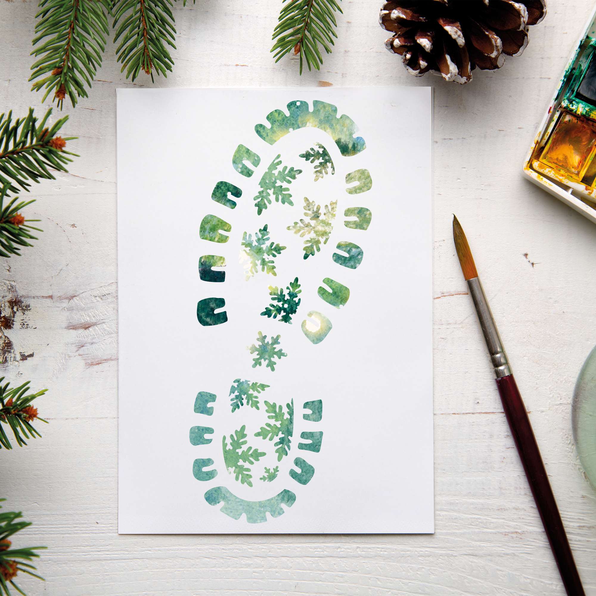 Plastic Reusable Window Christmas Stencil for Artificial Snow // SANTA'S FOOTSTEPS Plastic Reusable Window Christmas Stencil for Artificial Snow // SANTA'S FOOTSTEPS