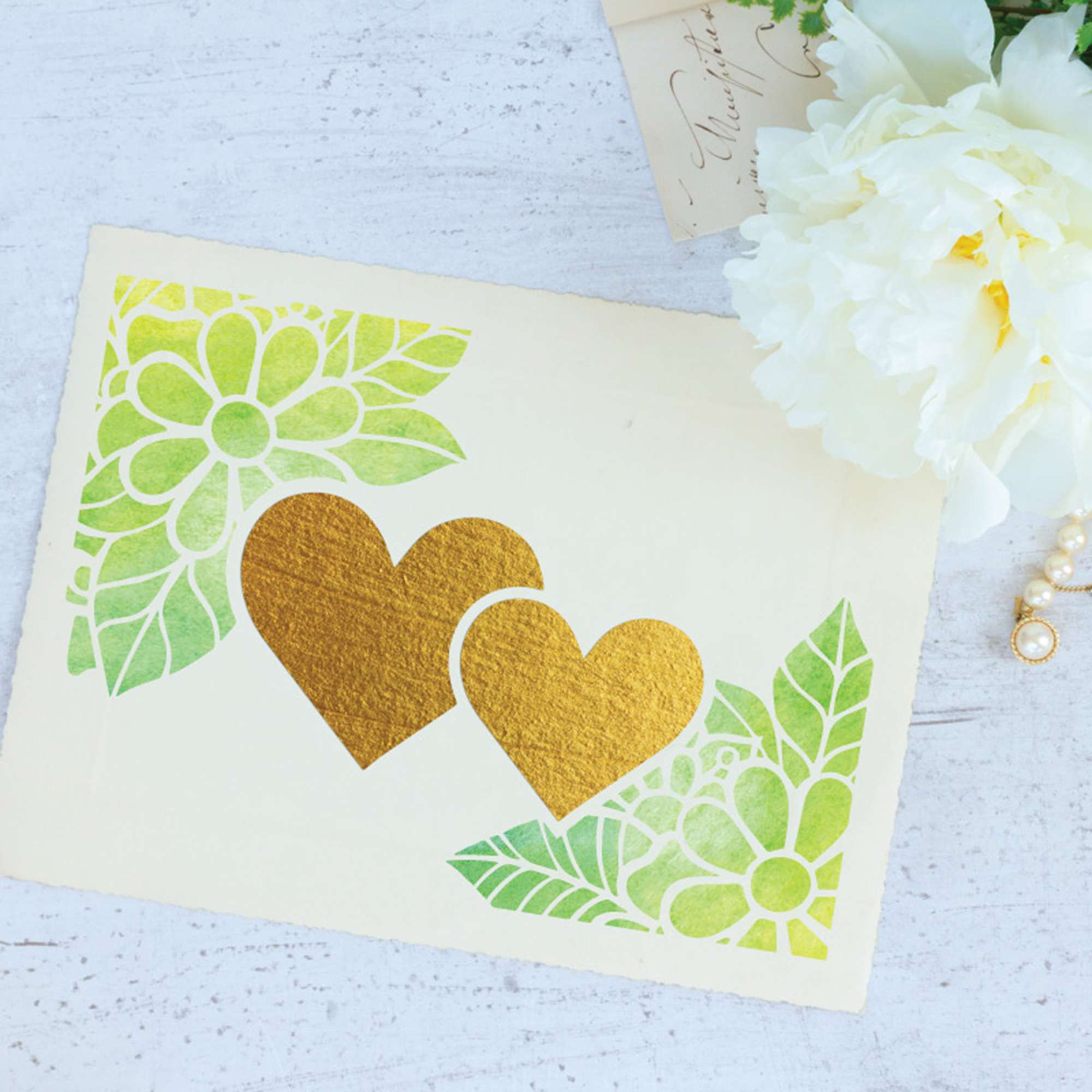 Reusable Craft Stencil - Scrapbooking Stencil // HEARTS Reusable Craft Stencil - Scrapbooking Stencil // HEARTS