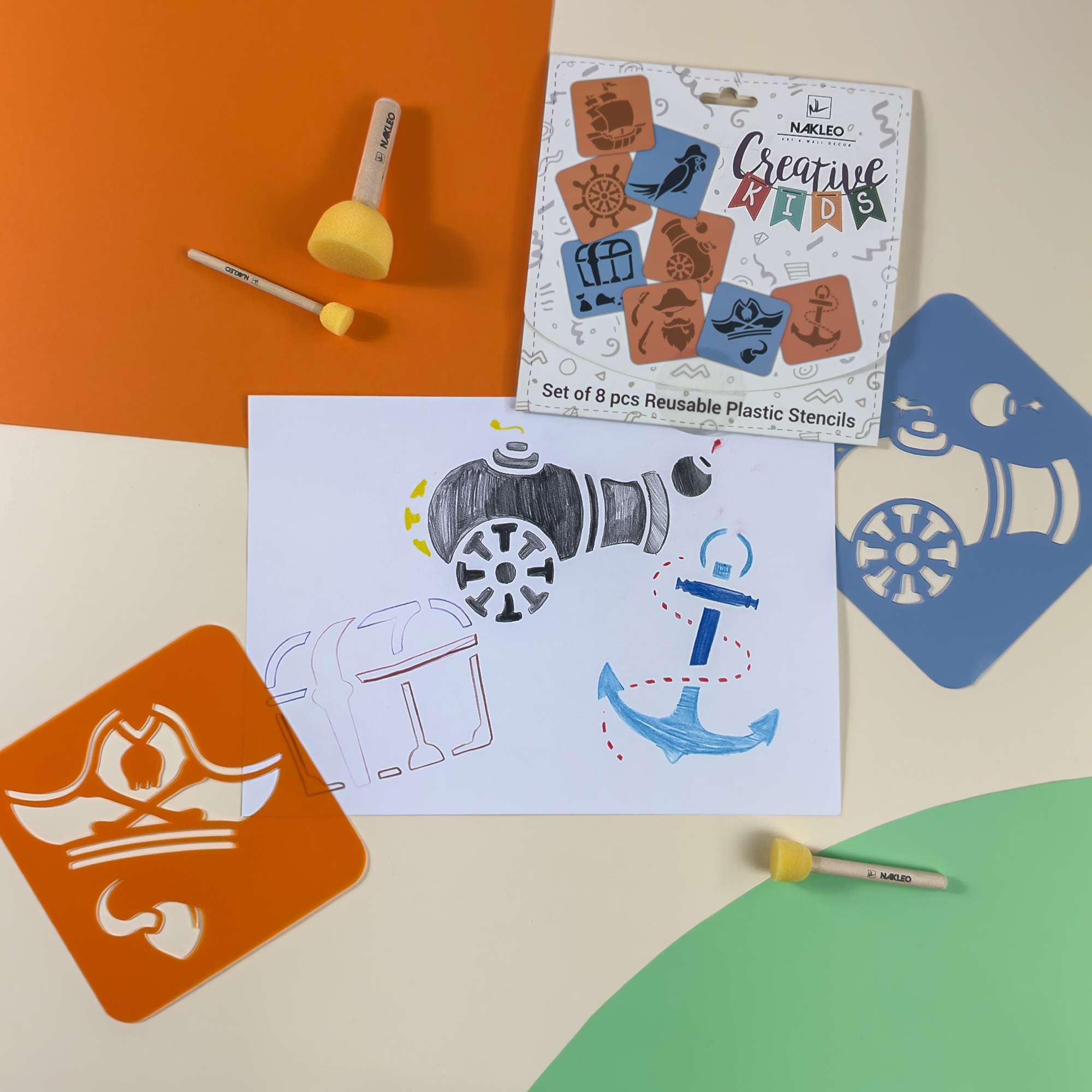 Teken sjabloon voor kinderen (8 stuks) // PIRATEN Teken sjabloon voor kinderen (8 stuks) // PIRATEN