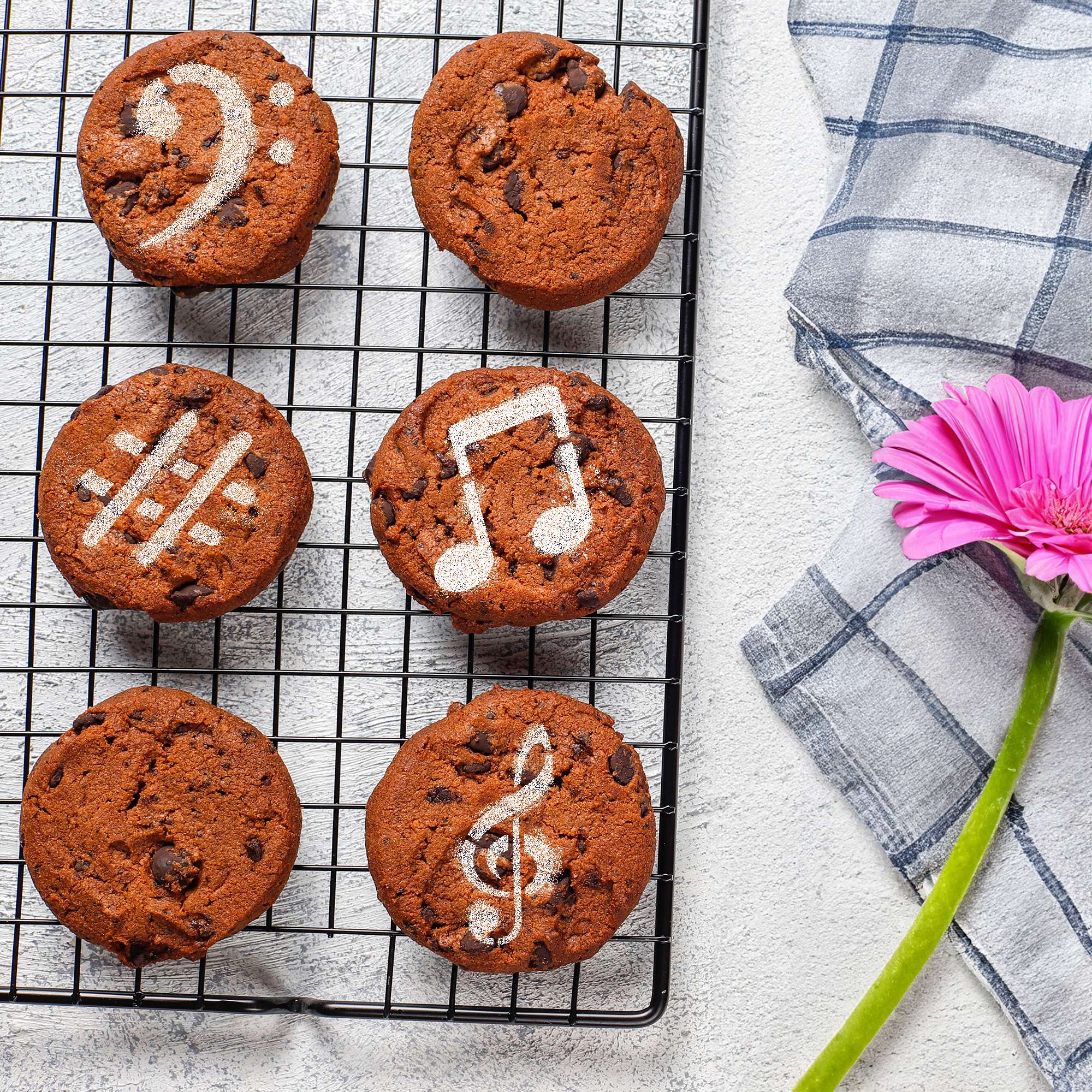 Koffie en Koekjes Versieren Sjablonen (14 stuks) // NOTEN Koffie en Koekjes Versieren Sjablonen (14 stuks) // NOTEN